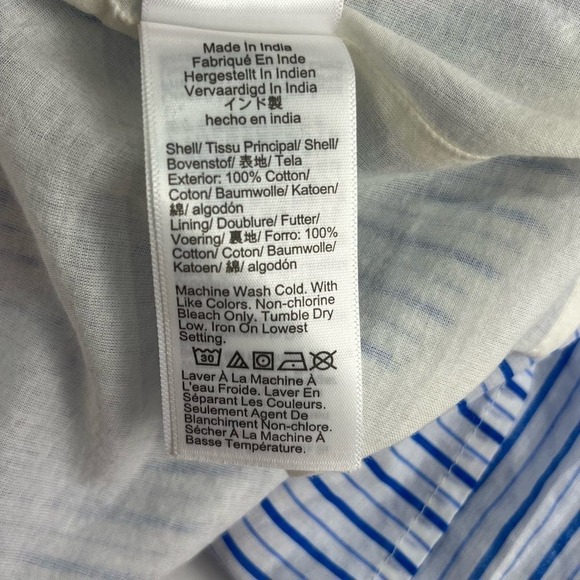 J. Crew Women's Blue and White Tiered Floral Midi A‎ Line Dress Size 3X NWT - Picture 4 of 12